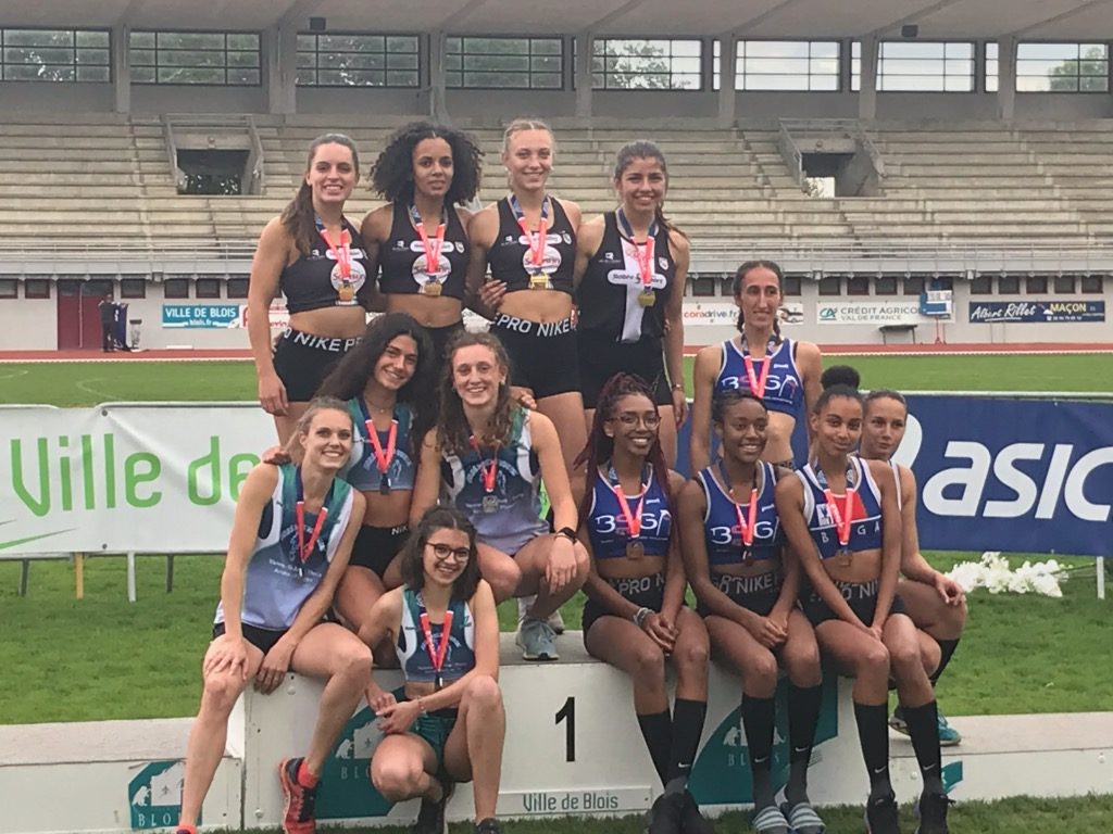 Le relais 4*400m femmes, composé de Sillia Kuster, de Morgane Colineaux, deJulia Chérot et de Justine Touzé